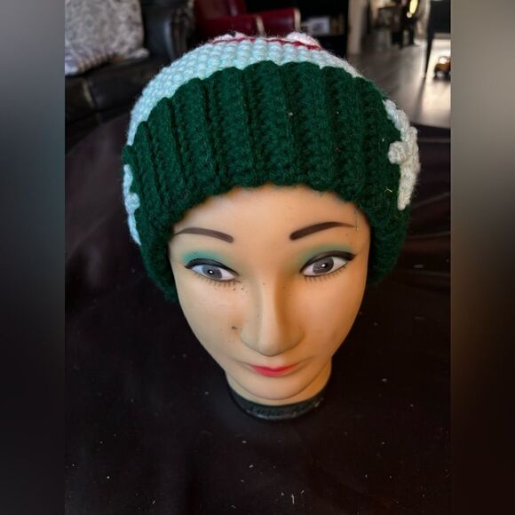 NEW Hand Crocheted Adult Frog Hat - Picture 1 of 10